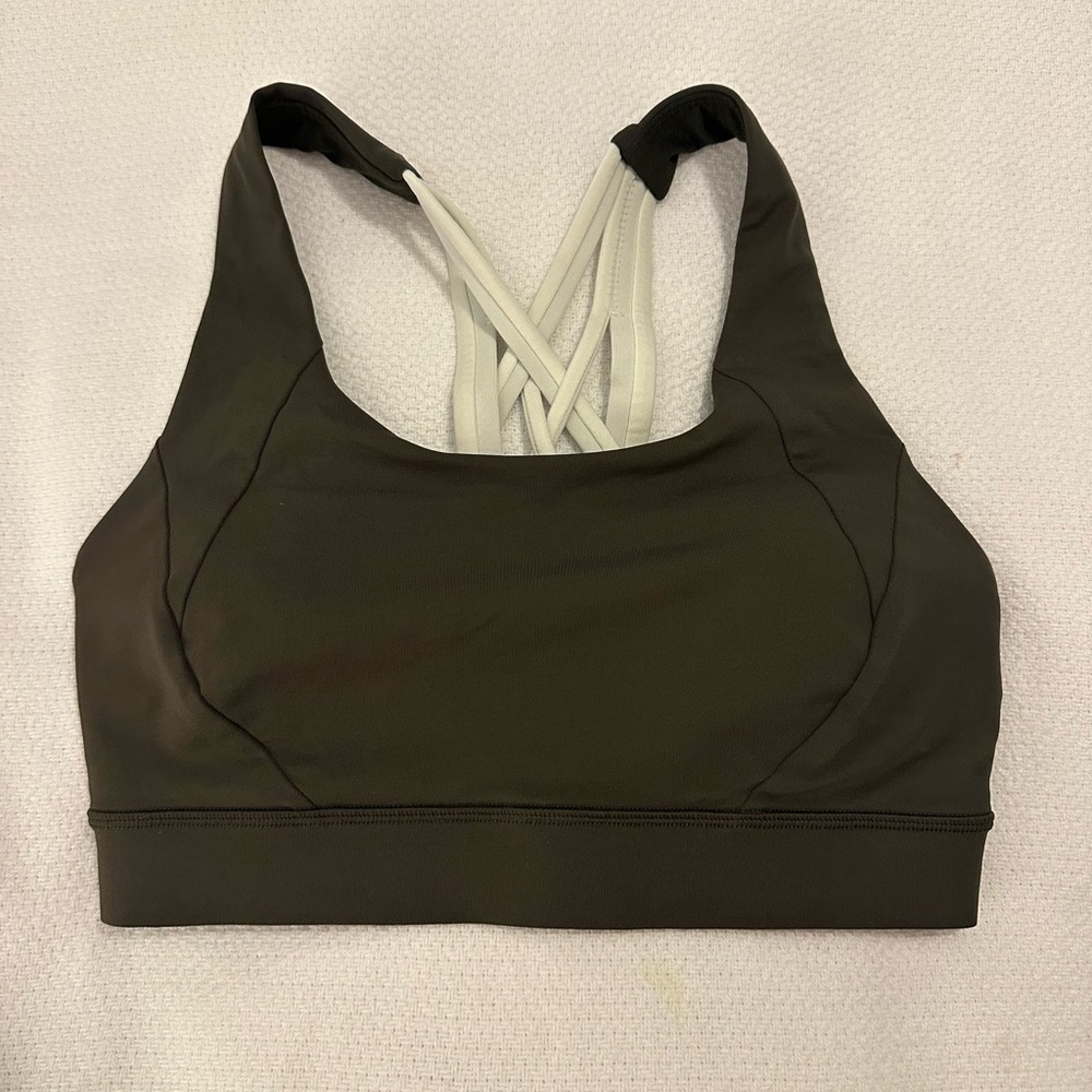 Lululemon Athletica Dark Green Sports Bra
